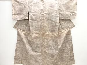 人物更紗模様織り出し手織り紬着物